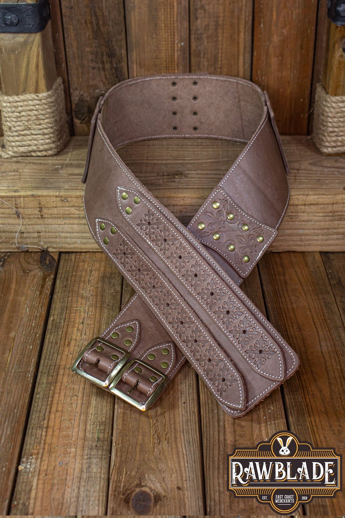 Lombard wide belt, brown