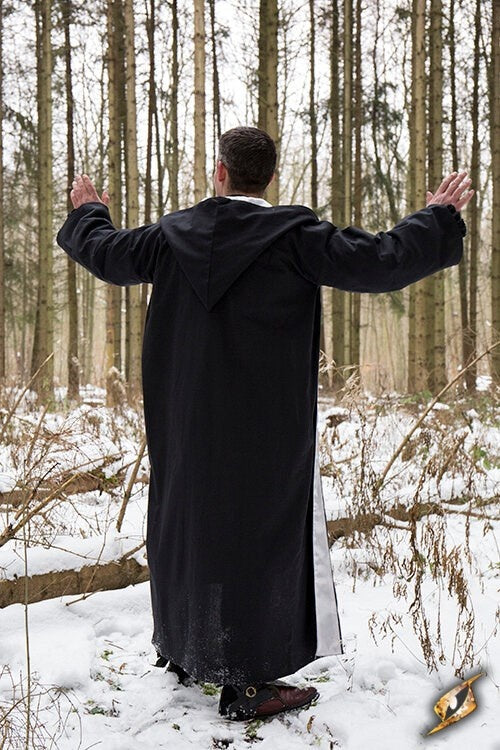 Zauberergewand, schwarz silber