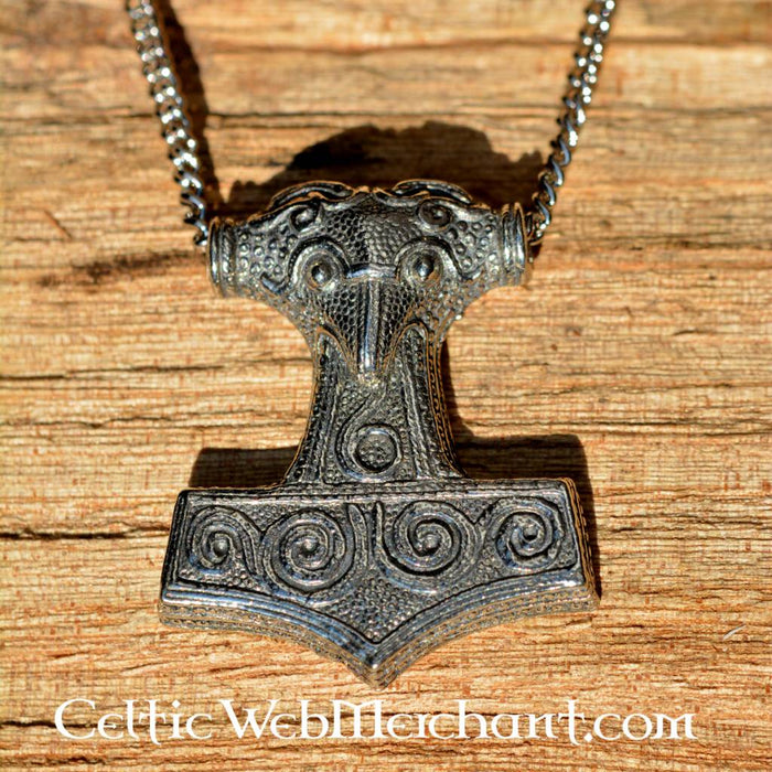 Skane Thor's hammer with necklace, pewter