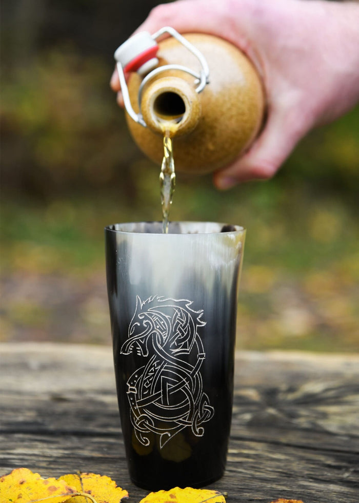 Horn drinking cup Fenrir, 100-200 ml