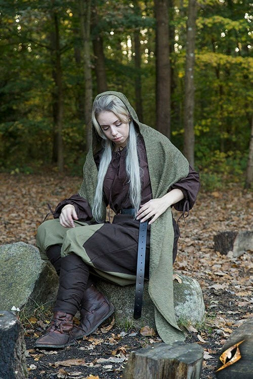 Renässansbyxor Raphael, brun grön