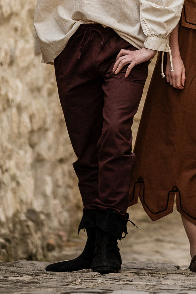 Cotton trousers Alin, dark brown
