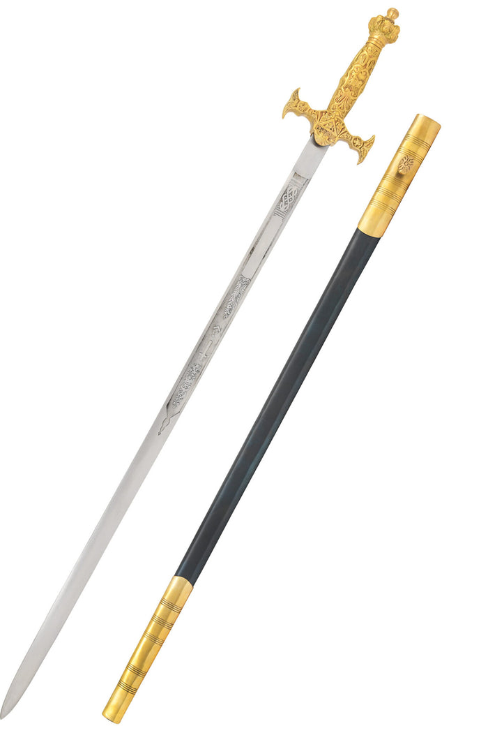 Ceremonial sword, gold, semi-sharp