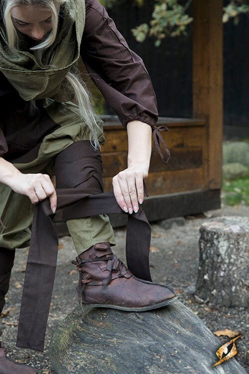 Renässansbyxor Raphael, brun grön