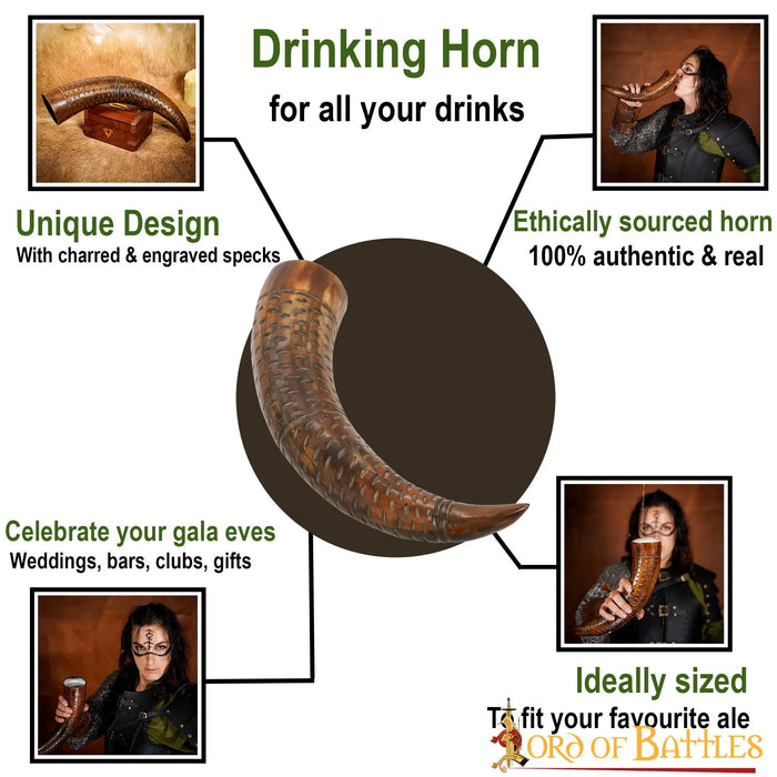 Drinking horn Barbarian, 300-500 ml