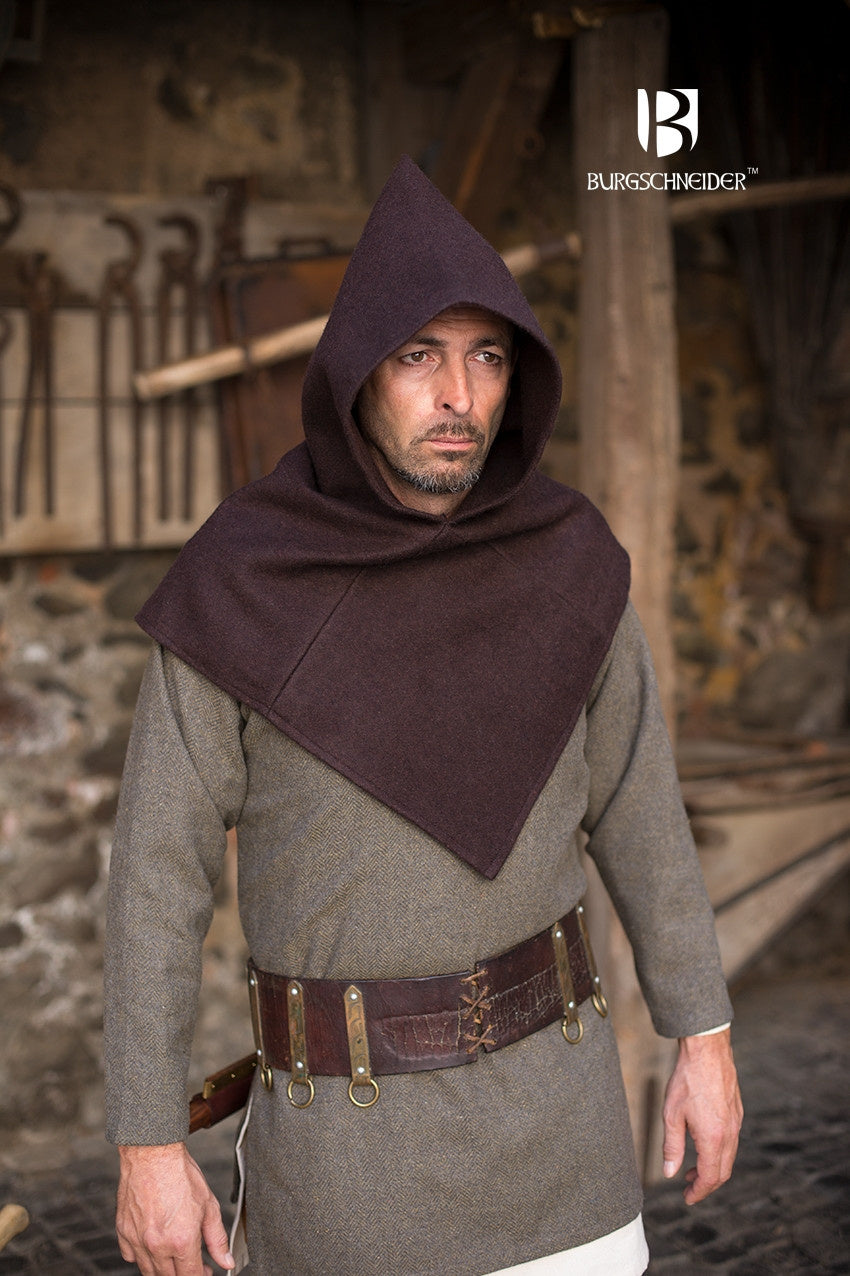 Chaperon Skjoldehamm, wool blend, brown