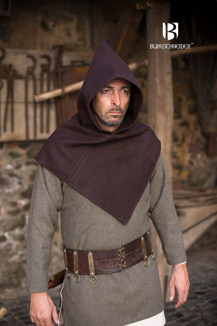 Chaperon Skjoldehamm, wool blend, brown