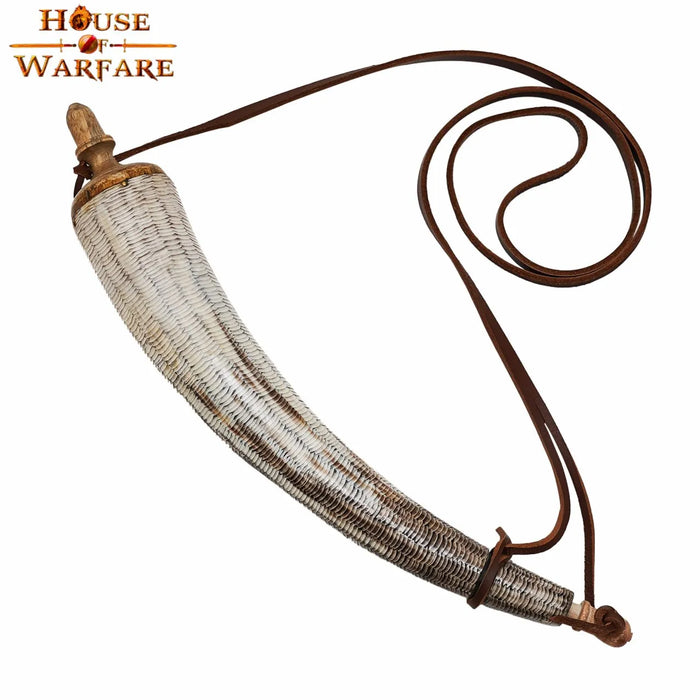 Engraved powder horn