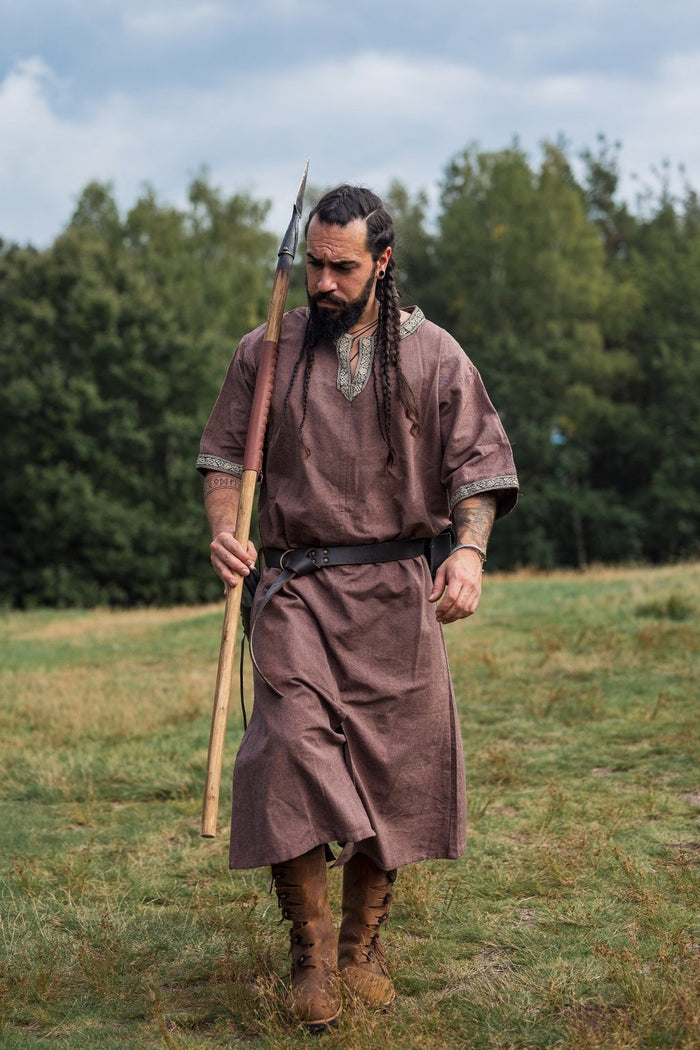 Celtic tunic, short sleeves, light brown