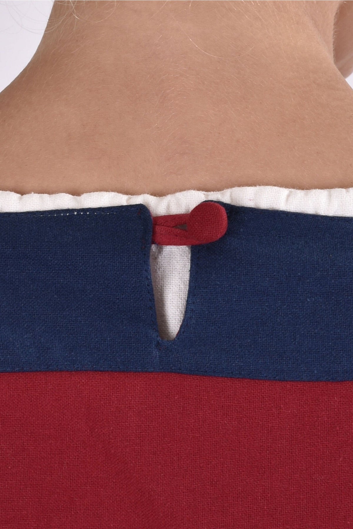 Carolingian dress Clotilde, dalmatica, red-blue