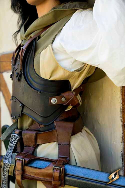 Merc steel-leather cuirass, bronzed, 1 mm