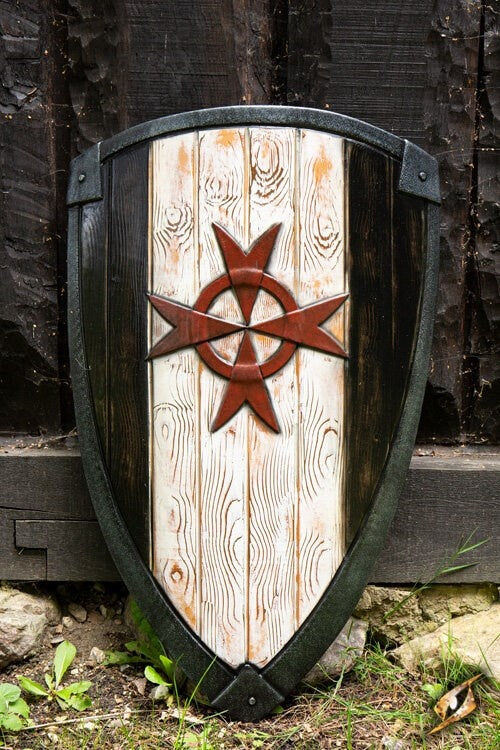 LARP kite shield Knight Templar