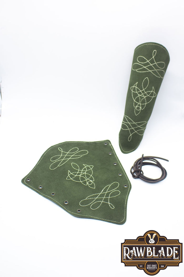 Vryla premium bracers, forearm guards, green