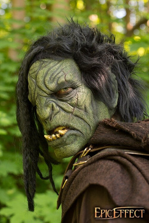 Orc mask with hair