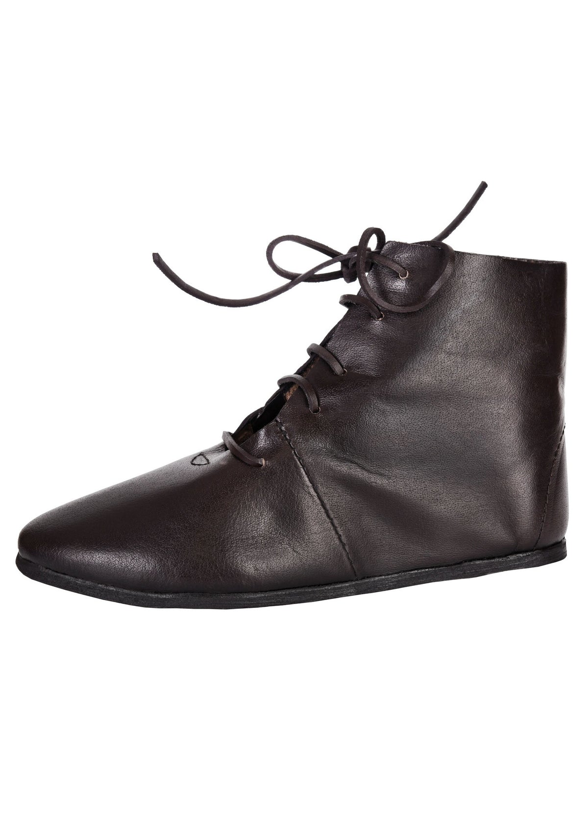 Ankle boots with hobnails, medieval, brown
