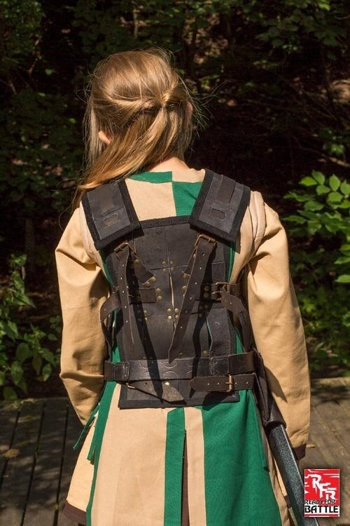 RFB Fighter leather armour, black