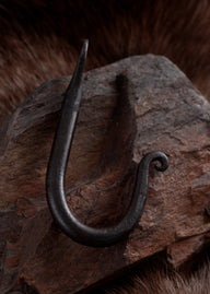 Hand-forged steel wall hook