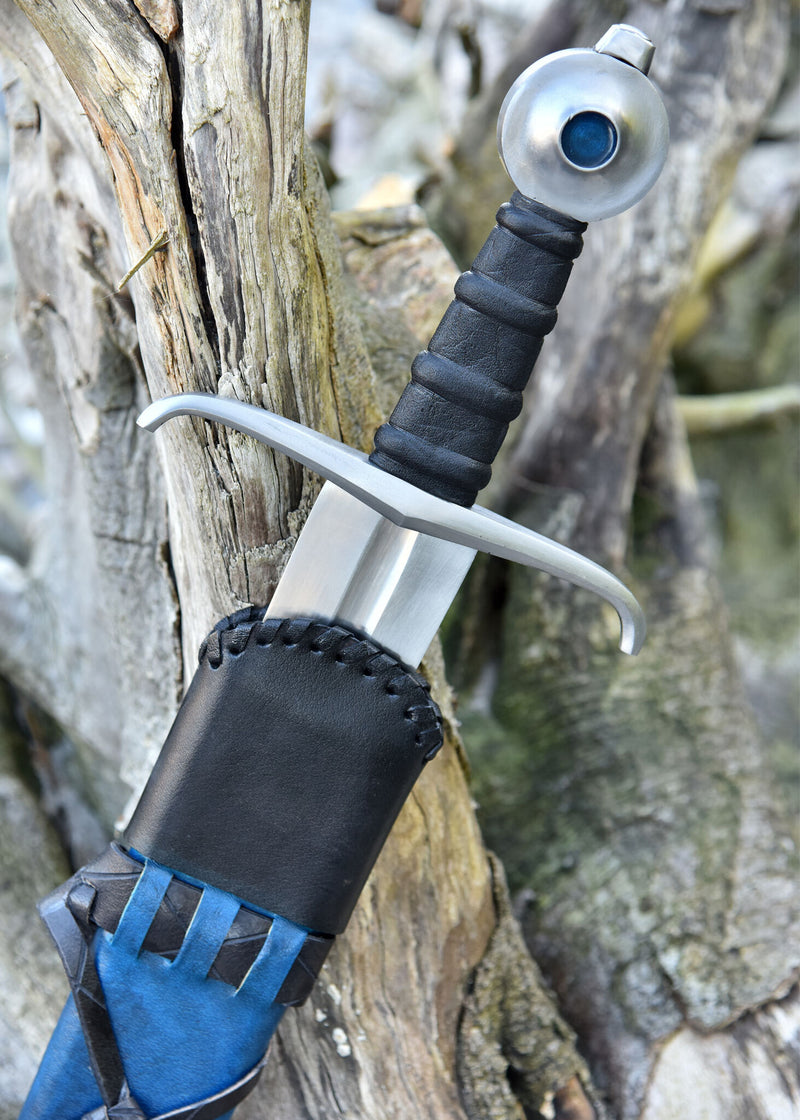 Castillon sword with scabbard, 15th century, semi-sharp