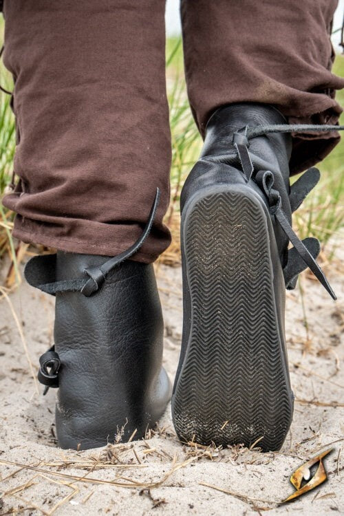 Viking shoes Jorvik with rubber sole, black
