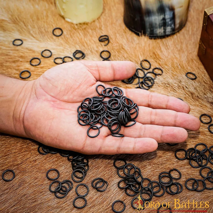 1kg chainmail rings, galvanised, butted 10 mm