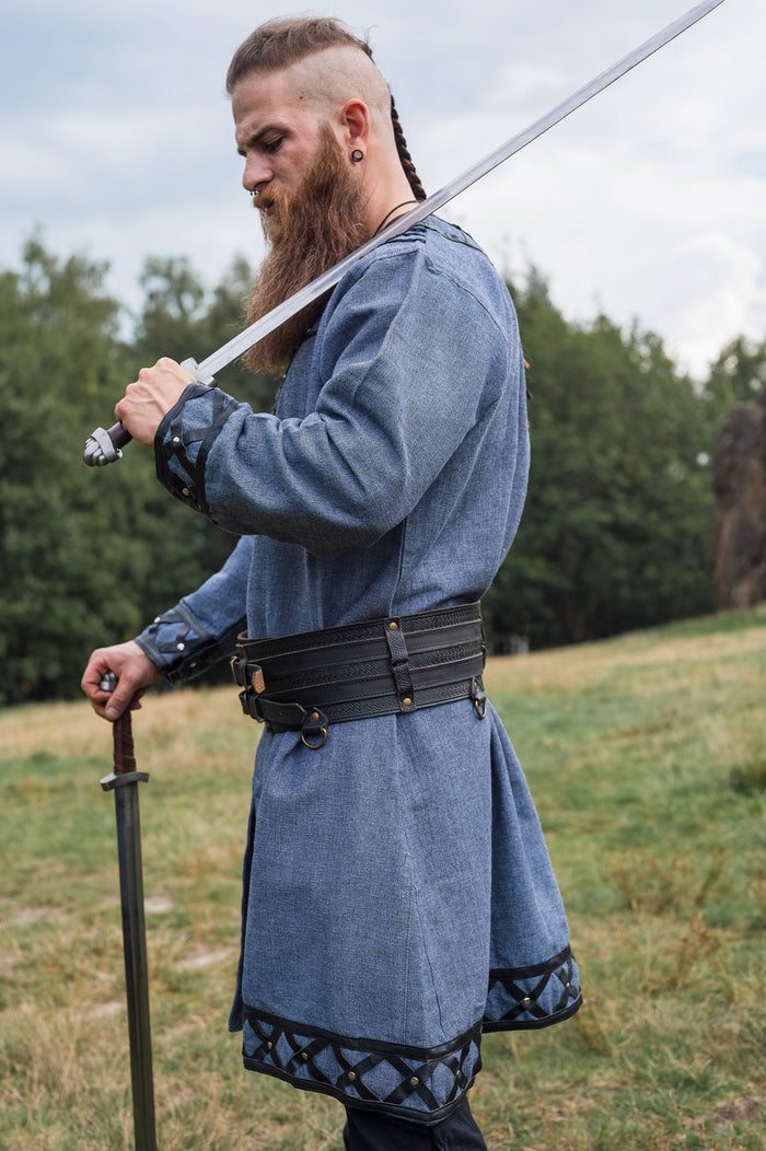 Tunic Viking Jarl Ragnvald, blue-gray