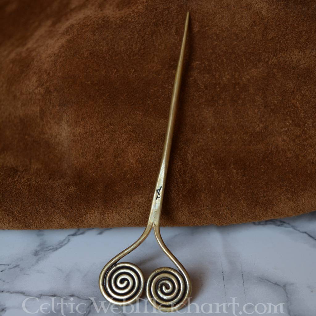 Bronze Age hairpin with spirals, bronze