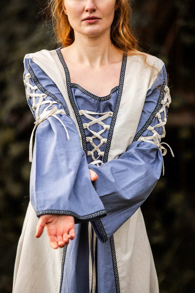Medieval dress Serena, blue