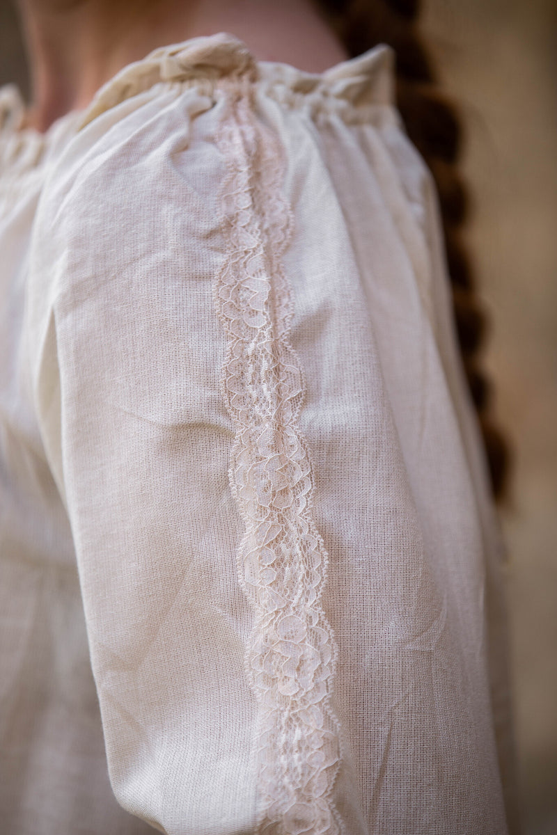 Camicia Fleur, crema