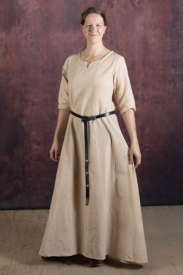 Vestido (alto)medieval Brida, natural