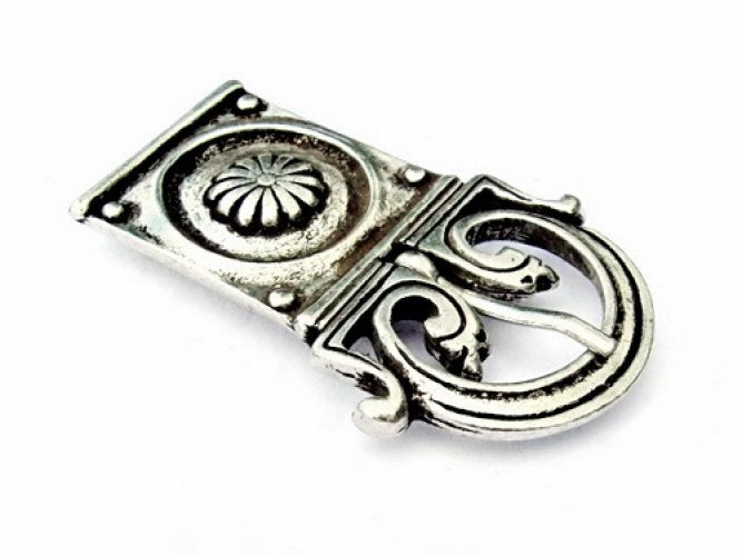 Roman buckle with plate, 1st century AD, silver-plated