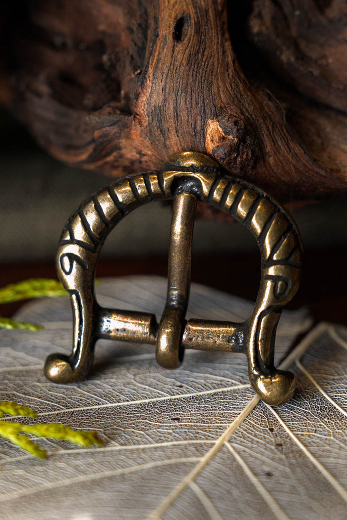Viking buckle stylized birds