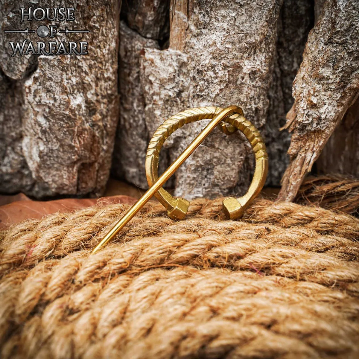 Horseshoe fibula Birka small, brass
