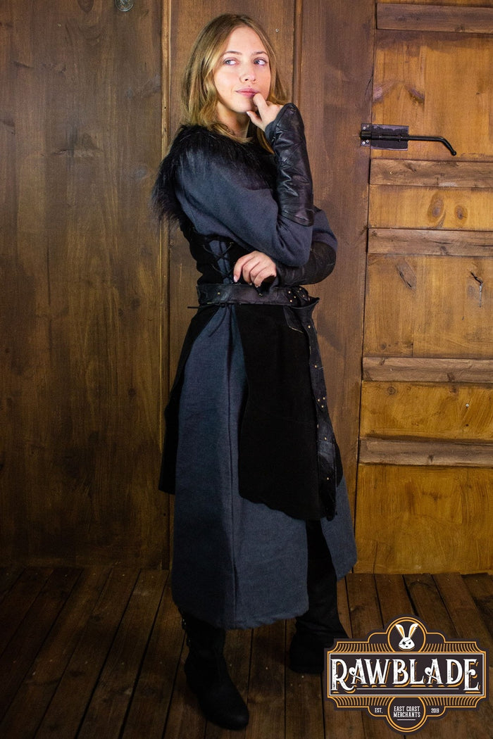 Raven Leather Jerkin, woman, black