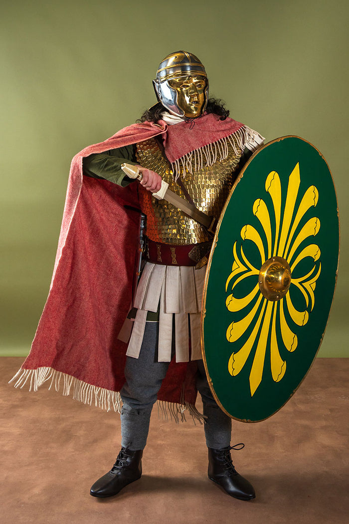 1st century Roman cavalry helmet with larva mask, 1.3 mm