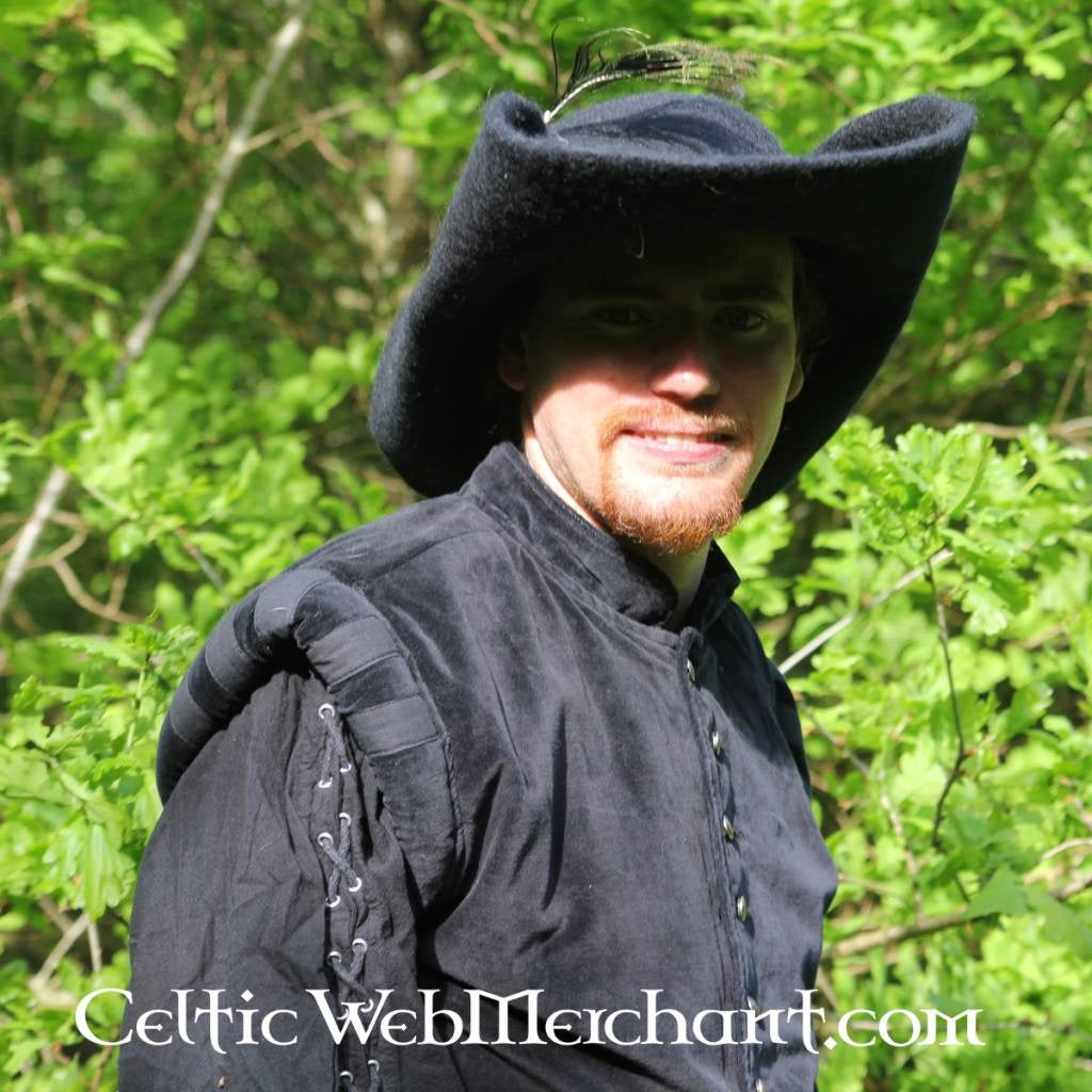 17th century hat Randell, brown, wool felt