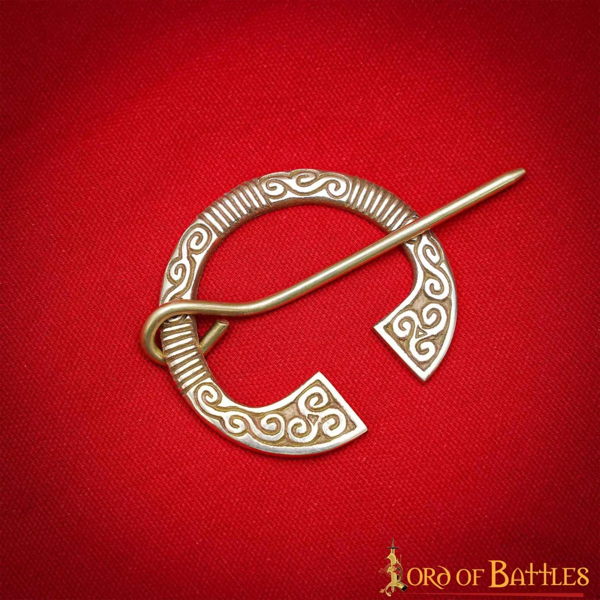Celtic horseshoe fibula, brass