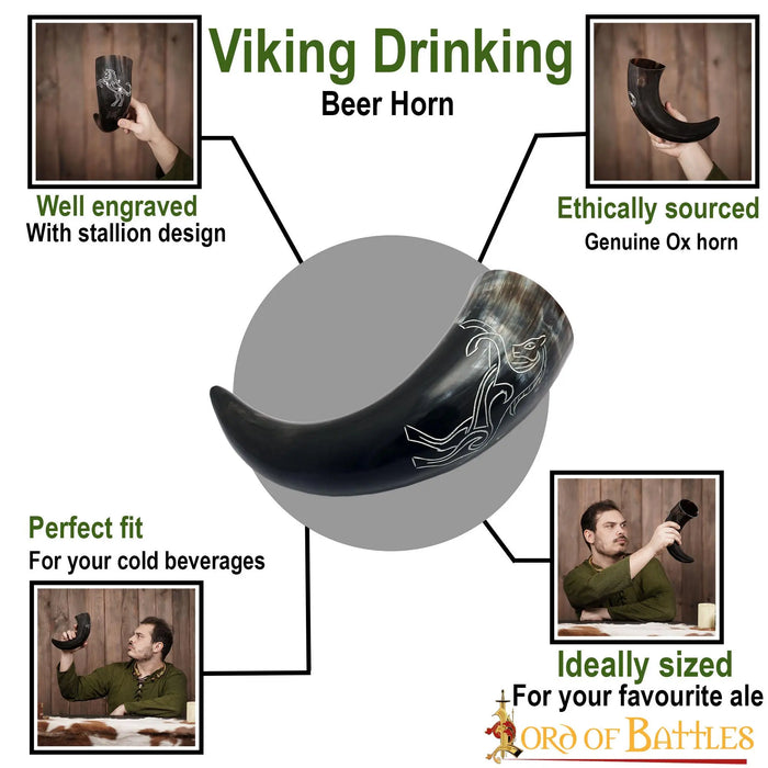 Celtic drinking horn Epona, 300-500 ml
