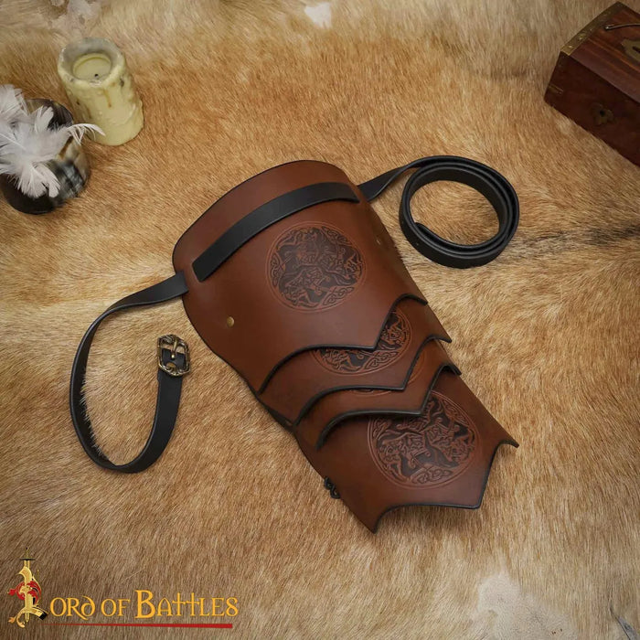 Leather pauldron Epona