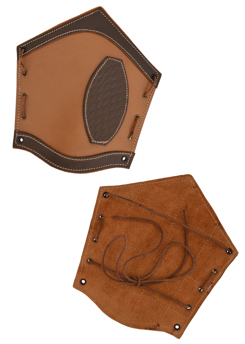 Brazales celtas de cuero Morrigan, protectores de antebrazo