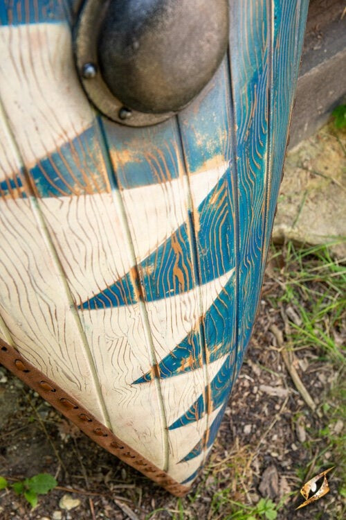 LARP Norman shield blue-white