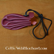 Soft leather pouch, red