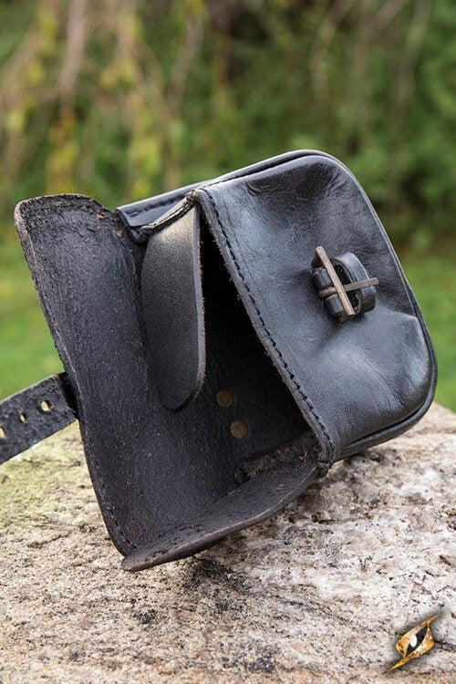 Leather belt bag Agostino, black