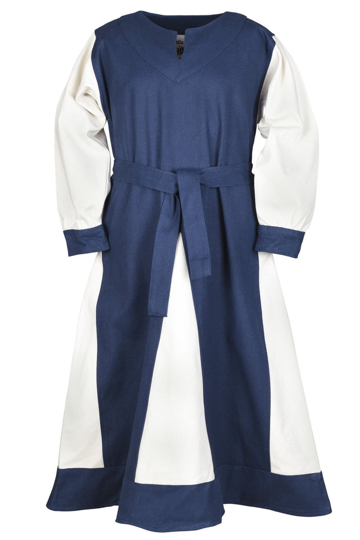 Girls dress Birka, blue-natural