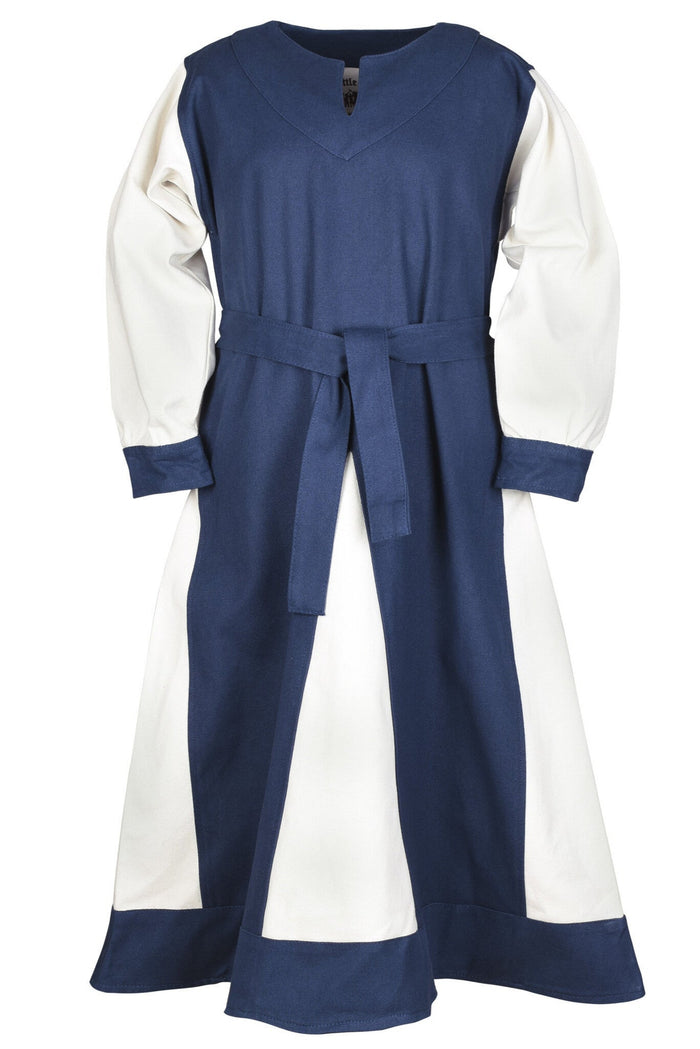 Girls dress Birka, blue-natural
