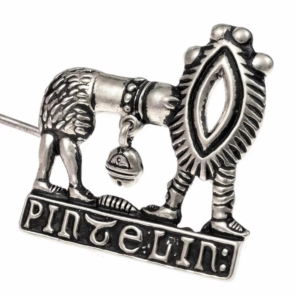 Medieval badge phallus and vulva, silvered bronze