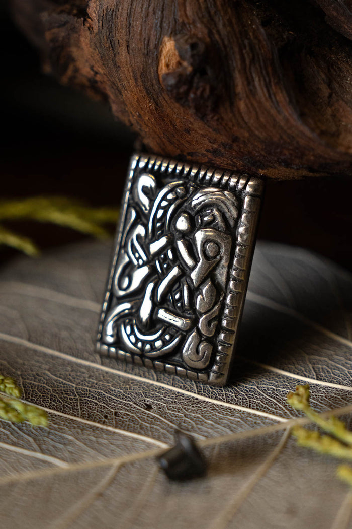 Viking belt fitting Denmark, silvered
