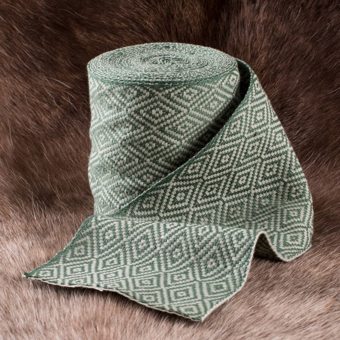 Diamond twill fabric green, 10 cm wide, per 7 metre