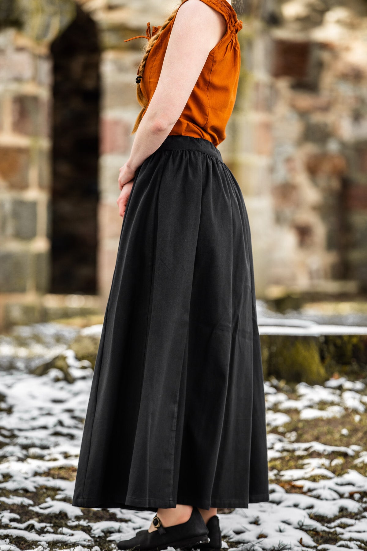 Medieval skirt Konstanze, black