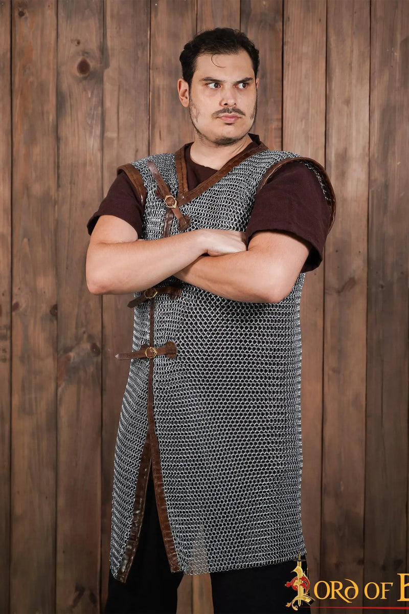 Byrnie lunga in maglia, non ribattuta, zincata, 10 mm