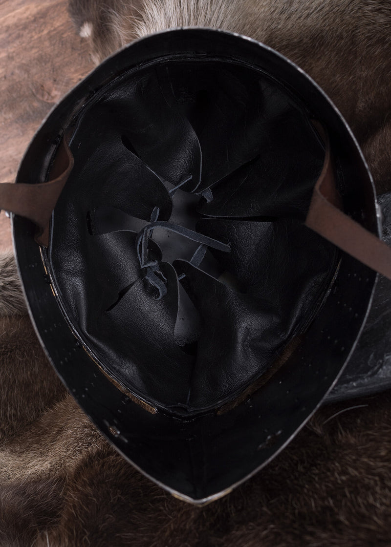 Templerhelm mit Messingkreuz, 1,6 mm